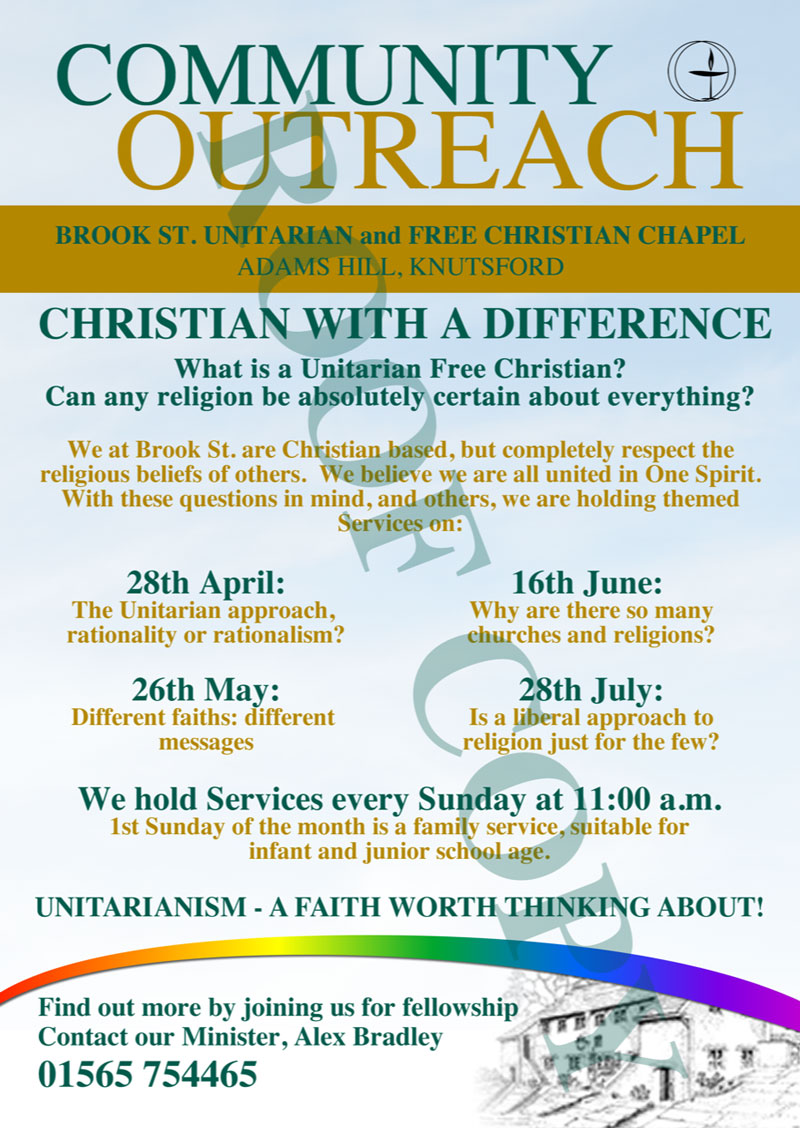Knutsford Chapel Outreach Poster 2